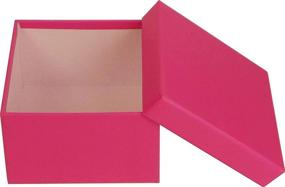 img 2 attached to 🎁 Коробка для подарков из прочного картона Cypress Lane Square для девочек - Набор из 4 штук - размеры от 3.5x3.5x2 до 6x6x4 дюймов (Розовый): Стильное и прочное решение для упаковки.