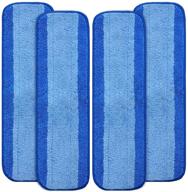 🧹 keepow 18 inch microfiber cleaning pads for bona hardwood floor premium spray mop - washable & reusable refills, 4 pack logo