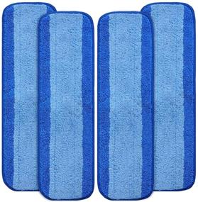 img 4 attached to 🧹 KEEPOW 18 Inch Microfiber Cleaning Pads for Bona Hardwood Floor Premium Spray Mop - Washable & Reusable Refills, 4 Pack