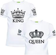 👑 couples matching shirts - queen design for men in black logo