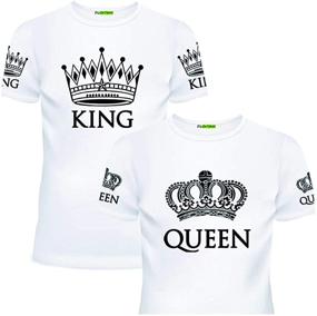 img 4 attached to 👑 Couples Matching Shirts - Queen Design for Men in Black