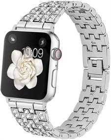 img 3 attached to 🍎 Ремешок для Apple Watch Dsytom Bing 38 мм 40 мм - премиальная замена браслета для серии iWatch 3/2/1/SE (серебро)