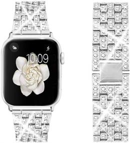 img 4 attached to 🍎 Ремешок для Apple Watch Dsytom Bing 38 мм 40 мм - премиальная замена браслета для серии iWatch 3/2/1/SE (серебро)