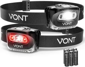 img 4 attached to 🔦 Vont LED Headlamp 2 Pack with Red Light, Waterproof IPX5, 7 Modes - Perfect for Running, Camping, Hiking, Fishing, Jogging: Headlamps for Adults & Kids