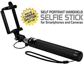 img 2 attached to Cellet Selfie Stick: Extendable and Adjustable - Compatible with iPhone 6/6 🤳 Plus/5/4, Samsung Note 9/8/5, Galaxy S9/S8/S7/S6, LG Stylo 4/3/2, Motorola, and More - Black