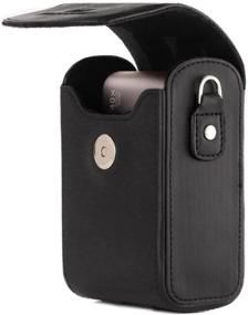 img 2 attached to MegaGear MG1504 Canon PowerShot SX740 HS, SX730 HS Leather Camera Case with Strap - Black: Stylish Protection for Your Canon PowerShot Camera