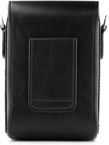 img 3 attached to MegaGear MG1504 Canon PowerShot SX740 HS, SX730 HS Leather Camera Case with Strap - Black: Stylish Protection for Your Canon PowerShot Camera