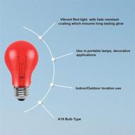🔴 dysmio lighting 60w red party bulb – 2 pack – e26 120v – enhance your party ambiance! logo