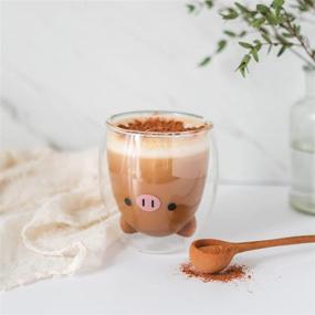 img 3 attached to 🐷 Adorable Pig Coffee Mug Collection: Perfect for Animal Lovers!