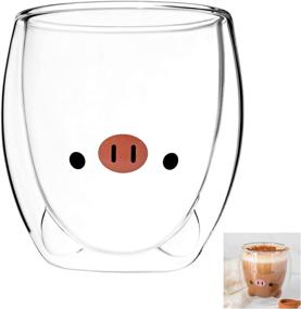 img 4 attached to 🐷 Adorable Pig Coffee Mug Collection: Perfect for Animal Lovers!