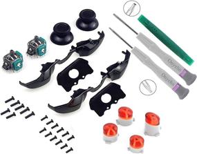 img 4 attached to Onyehn 2-Pack Xbox One Elite Controller Replacement Kit with Thumbsticks, LB RB Bumpers, Triggers, and ABXY Buttons Mod – Includes T6 T8 Screwdriver Repair Kit