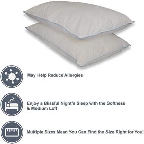 img 3 attached to 🛏️ Premium King Size Pillows: 2-Pack, Similar to Holiday Inn Soft Blue Cord Bed Pillows