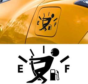 img 3 attached to 🤣 Hilarious High Gas Consumption Stickers: Fuel Gauge Empty Decals for Cars, Trucks, Motorcycles, SUVs (Black) -- Grab Attention!