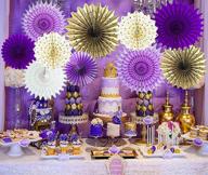 🎉 graduation party decorations purple gold 2021 - qian's party baby shower, bridal shower, and birthday decorations for women - photo backdrop for 18th, 40th, and 50th birthdays in purple gold logo