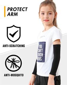 img 1 attached to Newbyinn Kids Arm Sleeves: UV Sun Protection & Cooling Arm Covers - 1 or 3 Pairs