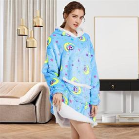 img 1 attached to Lushforest Wearable Blanket Oversized Sweatshirt Bedding