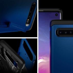 img 1 attached to Spigen Tough Armor Designed For Samsung Galaxy S10 Case (2019) - Prism Blue