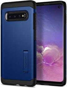 img 4 attached to Spigen Tough Armor Designed For Samsung Galaxy S10 Case (2019) - Prism Blue