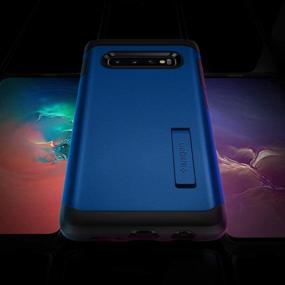 img 2 attached to Spigen Tough Armor Designed For Samsung Galaxy S10 Case (2019) - Prism Blue