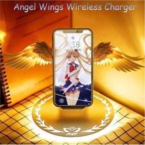 img 3 attached to 📱 GOGODOG Wireless Charger: 10W Universal Qi Charging Pad for Huawei, iPhone, Samsung, Xiaomi, Apple Watch, Oppo, LG - Angel Wing Design (White)