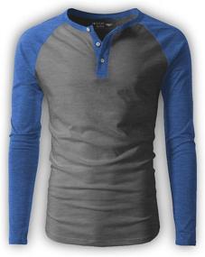 img 3 attached to 👕 Timeless Men's Vintage Baseball Long Sleeve Henley T-Shirt: Elevate Your Style