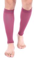 🩸 maroon small doc miller calf compression sleeve - firm graduated support, 15-20 mmhg, for sports, running, recovery, shin splints, and varicose veins logo