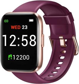 img 4 attached to 📱 Fitniv Smart Watch: 1.4" Touch Screen, Blood Oxygen Saturation & Heart Rate Monitor, IP68 Waterproof Fitness Tracker for iPhone and Android, Women & Men