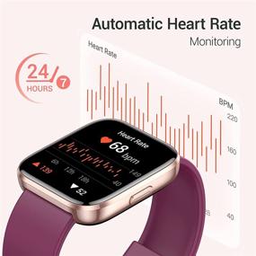 img 1 attached to 📱 Fitniv Smart Watch: 1.4" Touch Screen, Blood Oxygen Saturation & Heart Rate Monitor, IP68 Waterproof Fitness Tracker for iPhone and Android, Women & Men