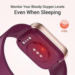 img 2 attached to 📱 Fitniv Smart Watch: 1.4" Touch Screen, Blood Oxygen Saturation & Heart Rate Monitor, IP68 Waterproof Fitness Tracker for iPhone and Android, Women & Men