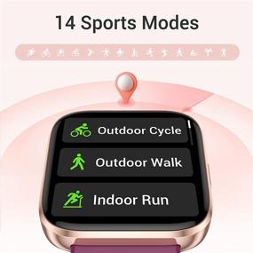 img 3 attached to 📱 Fitniv Smart Watch: 1.4" Touch Screen, Blood Oxygen Saturation & Heart Rate Monitor, IP68 Waterproof Fitness Tracker for iPhone and Android, Women & Men