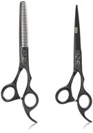 ✂️ shearsdirect 6.0 inch black titanium japanese stainless steel scissors cutting shear and tooth thinner - lightweight at 4.4 ounce logo