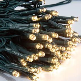 img 2 attached to 🎄 337.6 FT Warm White Christmas String Lights - 1000 Count LED Green Wire Lights with Remote Control and 8 Lighting Modes, Perfect for Indoor and Outdoor Christmas Decorations