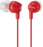 red sony earbud headphones mdrex10lp for improved seo logo