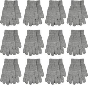 img 2 attached to 🧤 Gelante Winter Knitted Stretch 2096G: 6Pairs SolidBlack Men's Accessories Gloves & Mittens