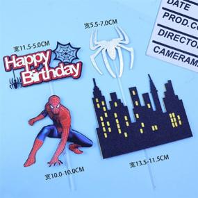 img 1 attached to SuperHero Spiderman Topper Birthday Decorations