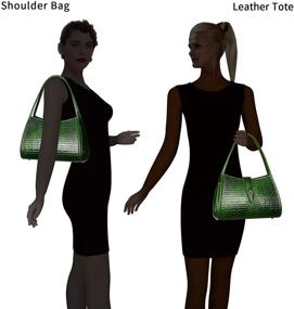 img 1 attached to 👜 PIJUSHI Women's Brown Designer Shoulder Handbags – Handbags and Wallets Set
