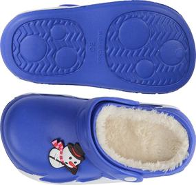 img 2 attached to 👦 Sooneeya Toddler Slippers Kids Lined Clogs Winter Garden Shoes Cartoon Cute Sandals for Boys Girls - Outdoor Indoor