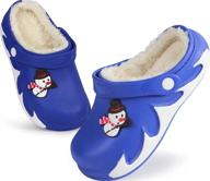 👦 sooneeya toddler slippers kids lined clogs winter garden shoes cartoon cute sandals for boys girls - outdoor indoor logo