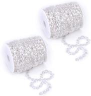 💎 tosnail 200 ft crystal beads roll - elegant crystal beads string chain for wedding decorations, party decoration, and crafting projects - iridescent shimmer logo