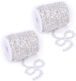 img 4 attached to 💎 Tosnail 200 ft Crystal Beads Roll - Elegant Crystal Beads String Chain for Wedding Decorations, Party Decoration, and Crafting Projects - Iridescent Shimmer