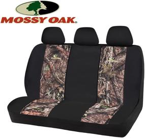 img 3 attached to Mossy Oak Full Size Bench Seat Covers Universial Fit Most Rear Seats - Made With Rip-Stop Oxford Fabric - Official Licensed Product