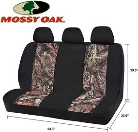 img 1 attached to Mossy Oak Full Size Bench Seat Covers Universial Fit Most Rear Seats - Made With Rip-Stop Oxford Fabric - Official Licensed Product