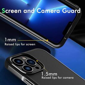 img 2 attached to 📱 Shockproof iPhone 13 Pro Max Case, Matte Hard PC Back & Flexible Frame [Military Grade Protection] Heavy Duty Protective Phone Case Cover for iPhone 6.7 inch 5G 2021, Black - IMBZBK