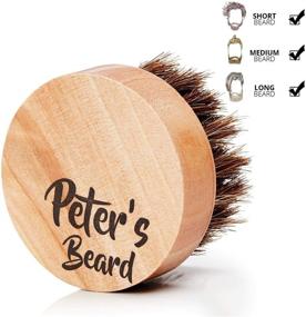 img 3 attached to 🧔 Men's Beard Brush - Round Wooden Handle for Beard Oil &amp; Balm | Natural Soft Horse Hair Bristles for Styling &amp; Grooming + Softening and Conditioning