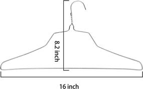 img 2 attached to 👕 SPECILITE Metal Wire Hangers, Set of 100 - 16 inch, 12 Gauge Bulk Clothes Hangers for Standard Adult Size