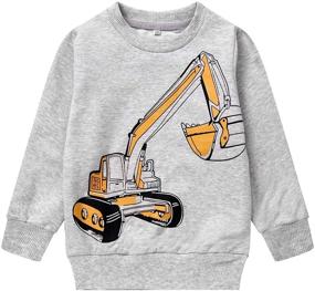 img 4 attached to 👕 Sweatshirts Excavator Pullover: Trendy Toddler Sweater for Boys - Clothing and Fashion Hoodies & Sweatshirts