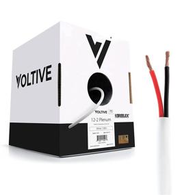 img 4 attached to 🔊 Voltive 12/2 Пленум-кабель для динамиков - 12 AWG / 2 проводника - UL-сертифицированный пленум-рейтинг (CL2P / CL3P / CMP) - Медь без кислорода (OFC) - 500 футов в бухте - белый