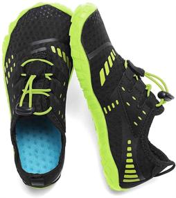 img 4 attached to Lightweight Comfort Walking Athletic Blue Green 35 Boys' Shoes for Outdoor