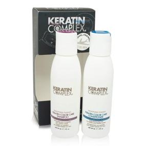 img 2 attached to 🧴 Keratin Complex Color Care Travel Set: Keratin Shampoo and Conditioner (3 Oz Each)