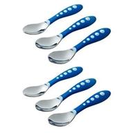 🥄 6-pack of gerber blue stainless steel tip kiddy cutlery spoons for enhanced seo логотип